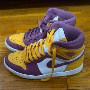 Nike Vibrant Purple and Gold High-Tops